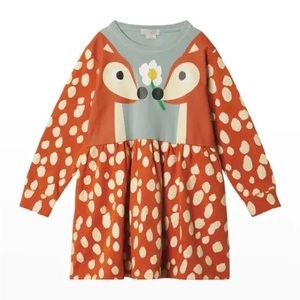 Stella McCartney kids girls deer sweatshirt dress